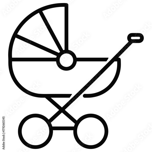 Baby stroller, representing childhood and parenthood