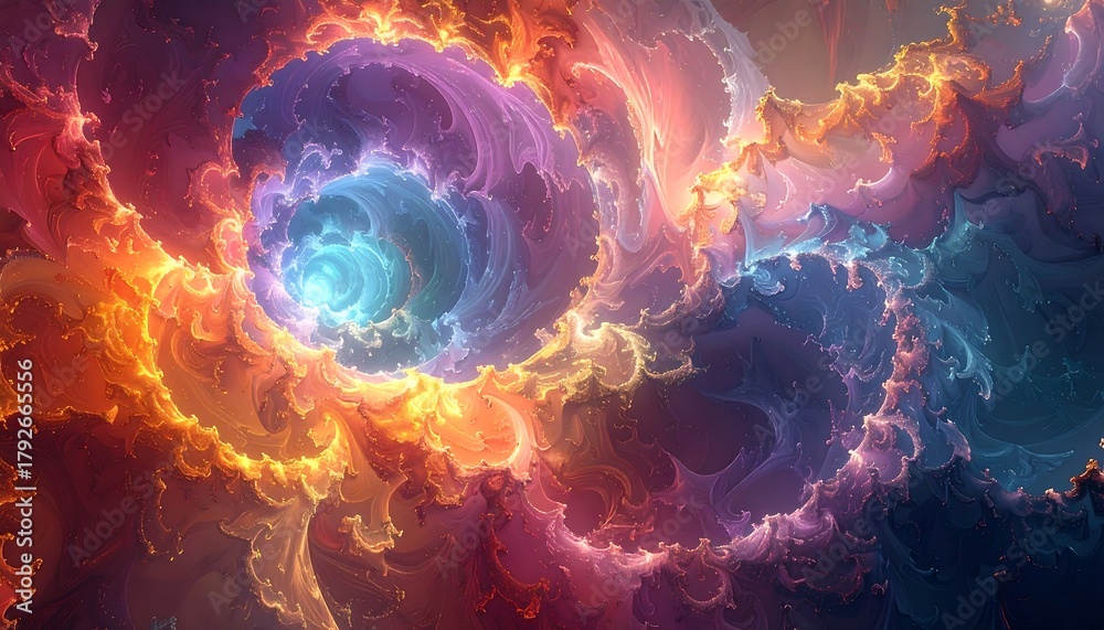 Fototapeta premium Cosmic Nebula Formation - A Vibrant Display of Space Phenomena.