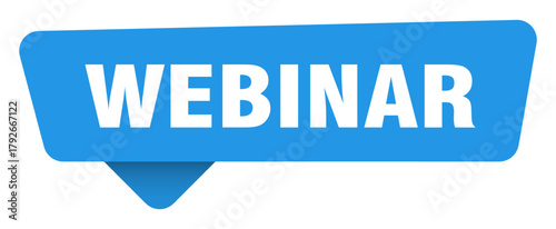 webinar sticker. webinar blue sign isolated on transpatent background