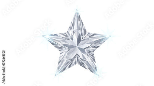 A starshaped diamond with bright light flares