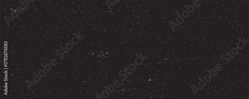 Distressed white grainy texture. Dust overlay textured. Grain noise particles. Snow effects pack. Rusted black background. Vector illustration