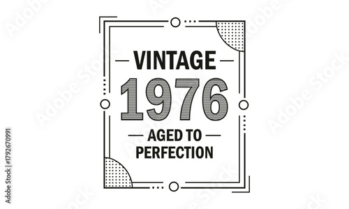 vintage 1976 aged to perfection t shirt design
