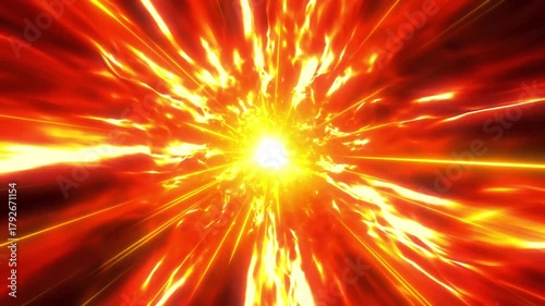 炎の集中線のエフェクト背景