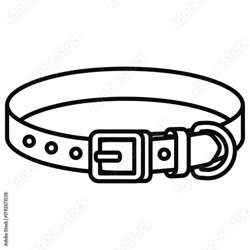Illustration of a dog collar, a pet accessory for identification