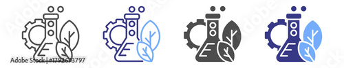 bio engineering icon set multiple style
