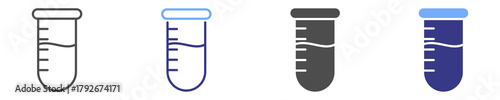 test tubes icon set multiple style
