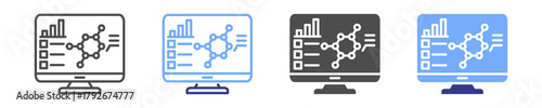 bioinformatics icon set multiple style
