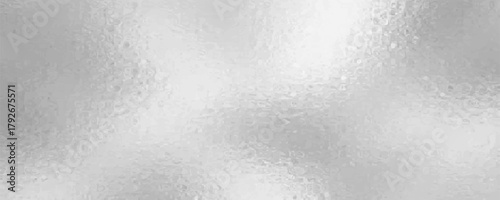 Silver foil background, gray platinum metallic texture. Silver gradient background. Foil paper, glitter effect. Chrome metal gray pattern.