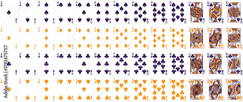 High-Quality Playing Cards Set - Pumpkin Ink