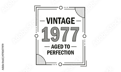 vintage 1977 aged to perfection t shirt design