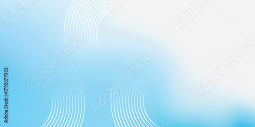Soft blue abstract background with gradient light effects and circular line elements. Ideal for presentations, technology, or health-themed designs. abstract circle blue background.