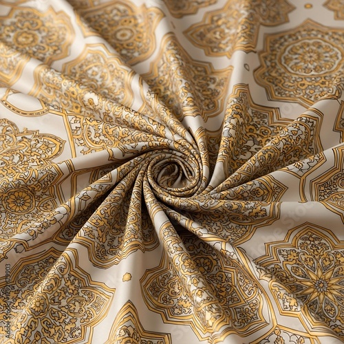 Elegant Moroccan Pattern Hijab Design