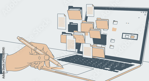 Organizing Digital Files on Laptop