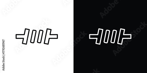 Barbed Wire icons. Editable Stroke. logotype design concept