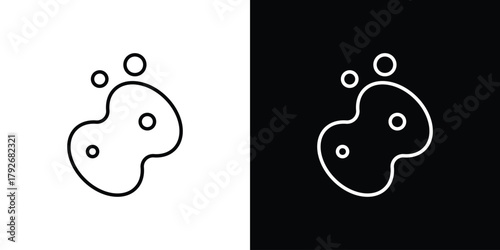 Bath sponge icons. Editable Stroke. logotype design concept