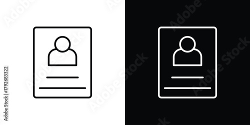 Biography icons. Editable Stroke. logotype design concept