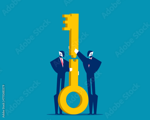 Robot. Artificial intelligence jigsaw the keys together