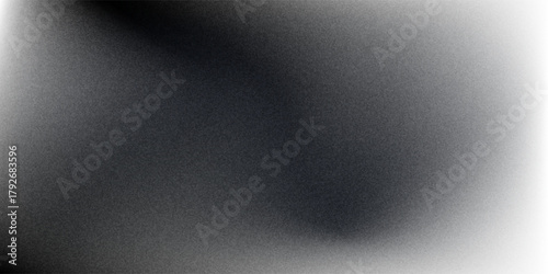 Black dark gray silver white wave abstract background for design. Light wave, wavy line. Ombre gradient. Noise rough grungy grain brushed metal metallic effect.eps10