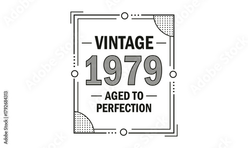 vintage 1979 aged to perfection t shirt design