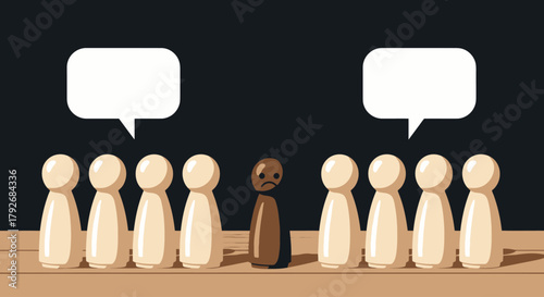 Unique Individual Standing Out from the Crowd