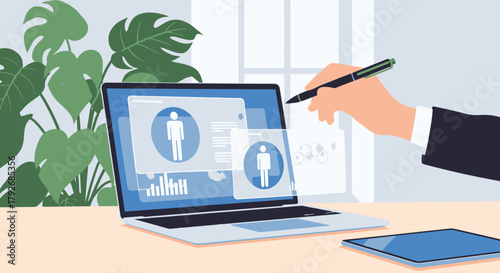Business Analysis and Data Visualization on Laptop
