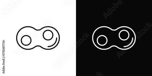 Cell division icons. Editable Stroke. logotype design concept