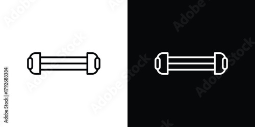 Chest expander icons. Editable Stroke. logotype design concept