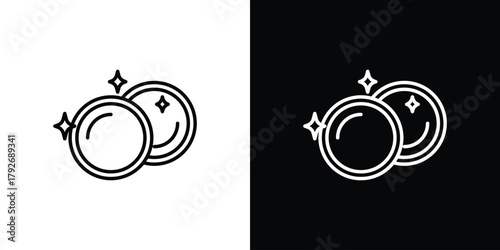 Clean plate icons. Editable Stroke. logotype design concept