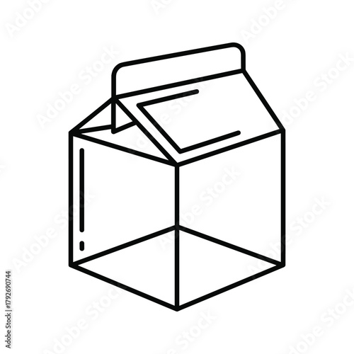 Outline illustration of a milk carton