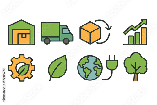 Eco-friendly 3d icon set. Environment, sustainability, nature, ecology 3d icons collection