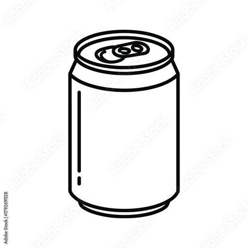 A simple line art icon of a beverage can