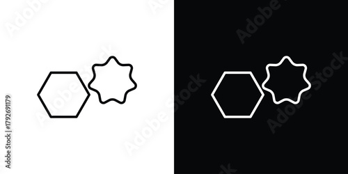 Cookie cutter icons. Editable Stroke. logotype design concept