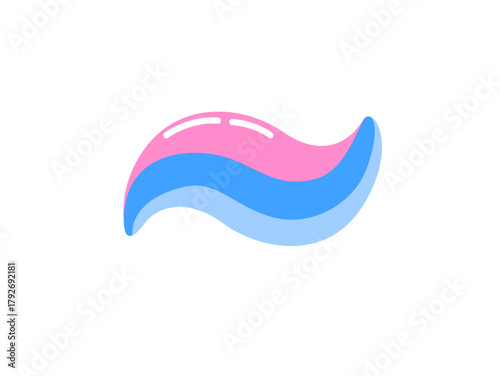 Small blob of toothpaste. Oral hygiene and daily routine concept. Simple vector isolated illustration.