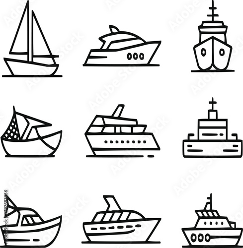 Playground Outline Icons   Swings, Slides, and Climbing Structures