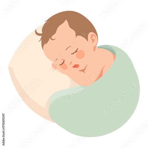  Peaceful Baby Asleep on Pillow, Infant Comfort