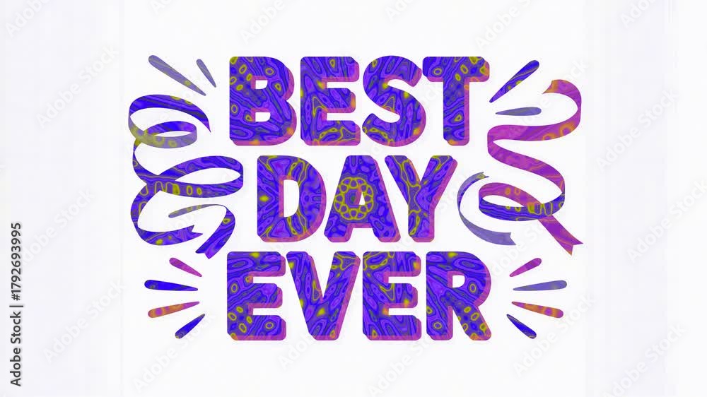 Colorful tunnel video loop presenting a vibrant and dynamic best day ever theme for visual entertainment