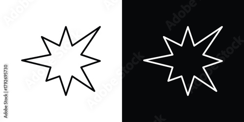 Explosion icons. Editable Stroke. logotype design concept