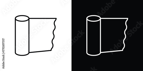 Foil icons. Editable Stroke. logotype design concept