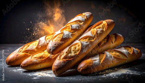 Artisan Bread A Delicious Collection of Freshly Baked Baguettes, Perfect for Any Meal