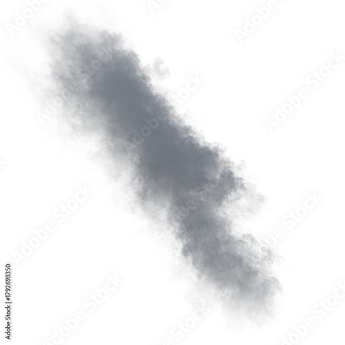 Fototapeta Naklejka Na Ścianę i Meble -  Thin smoke rising up isolated transparent background 3d rendering PNG 16 bit
