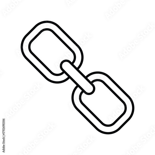 Chain icon with white background vector stock illustration