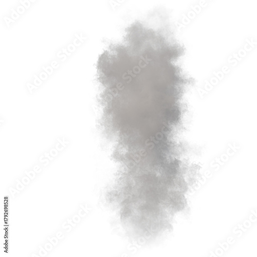 Fototapeta Naklejka Na Ścianę i Meble -  Thin smoke rising up isolated transparent background 3d rendering PNG 16 bit
