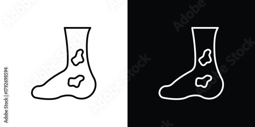 Gangrene icons. Editable Stroke. logotype design concept