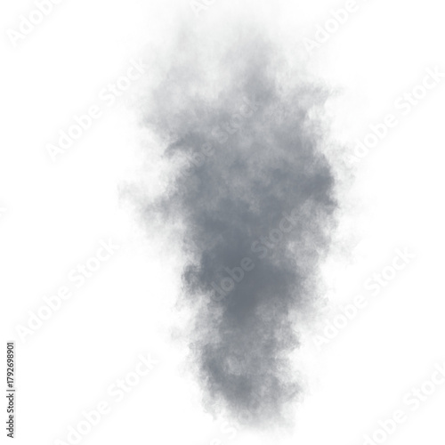 Fototapeta Naklejka Na Ścianę i Meble -  Thin smoke rising up isolated transparent background 3d rendering PNG 16 bit
