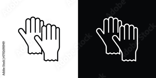 Gloves icons. Editable Stroke. logotype design concept