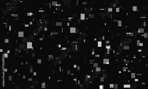 Monochromatic Abstract Glitch Art Geometric Pixelation in Grayscale for Modern Design