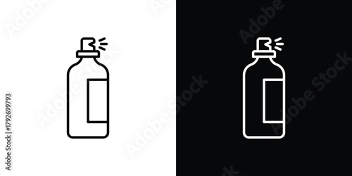 Hair spray icons. Editable Stroke. logotype design concept