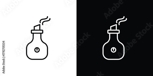 Humidifier icons. Editable Stroke. logotype design concept