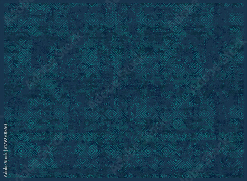 Geometric, artistic, architectural, patterned, herringbone, irregular, woven textured square rug for hotel and apartment floors.