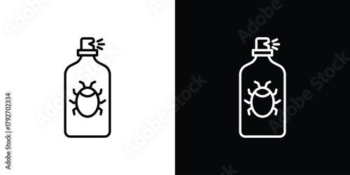 Insecticide icons. Editable Stroke. logotype design concept